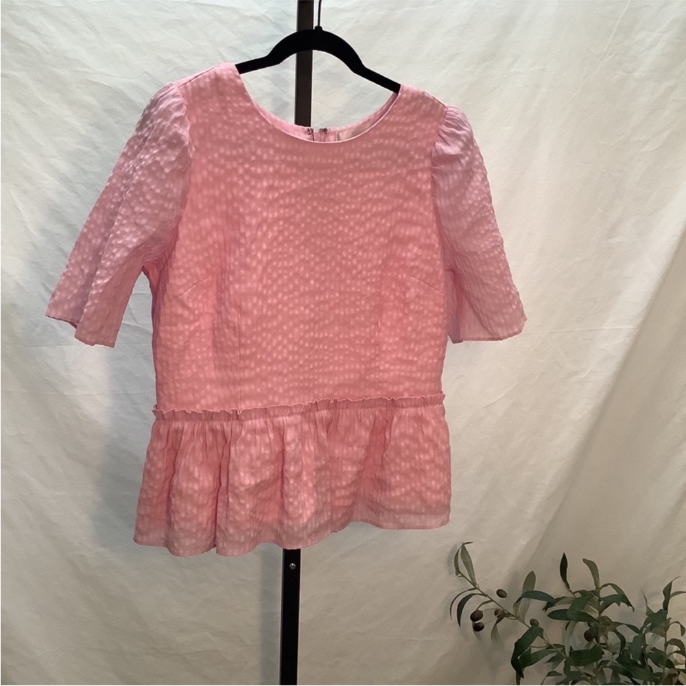 Rachel Parcell Pink Textured Blouse